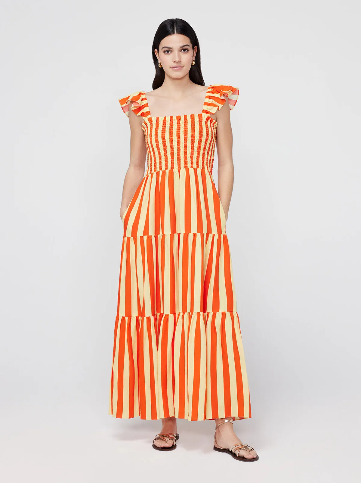 Aisha Striped Maxi Dress