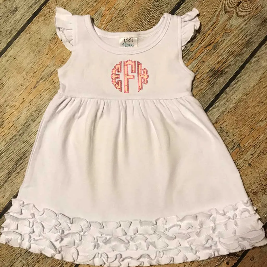 Applique Monogram Dress