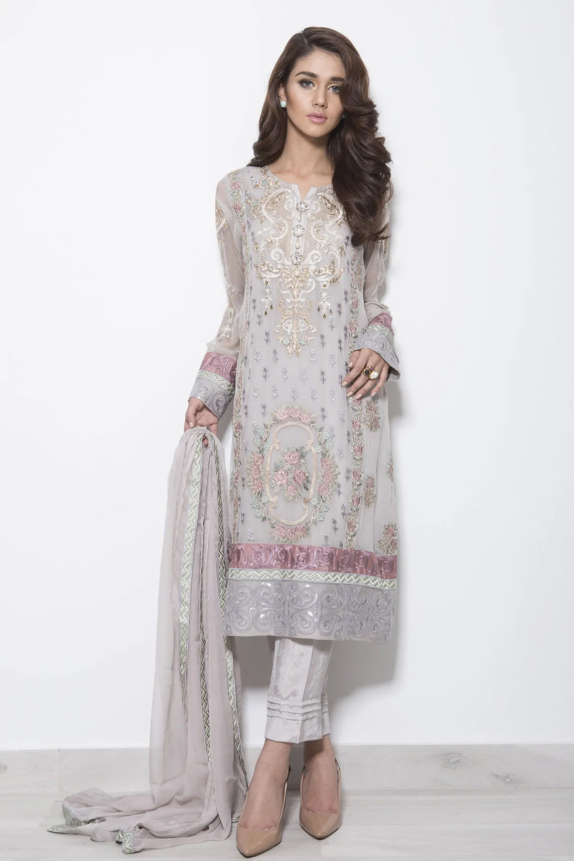 Baroque Luxury Chiffon Embroidered Collection - Victorian Dreams