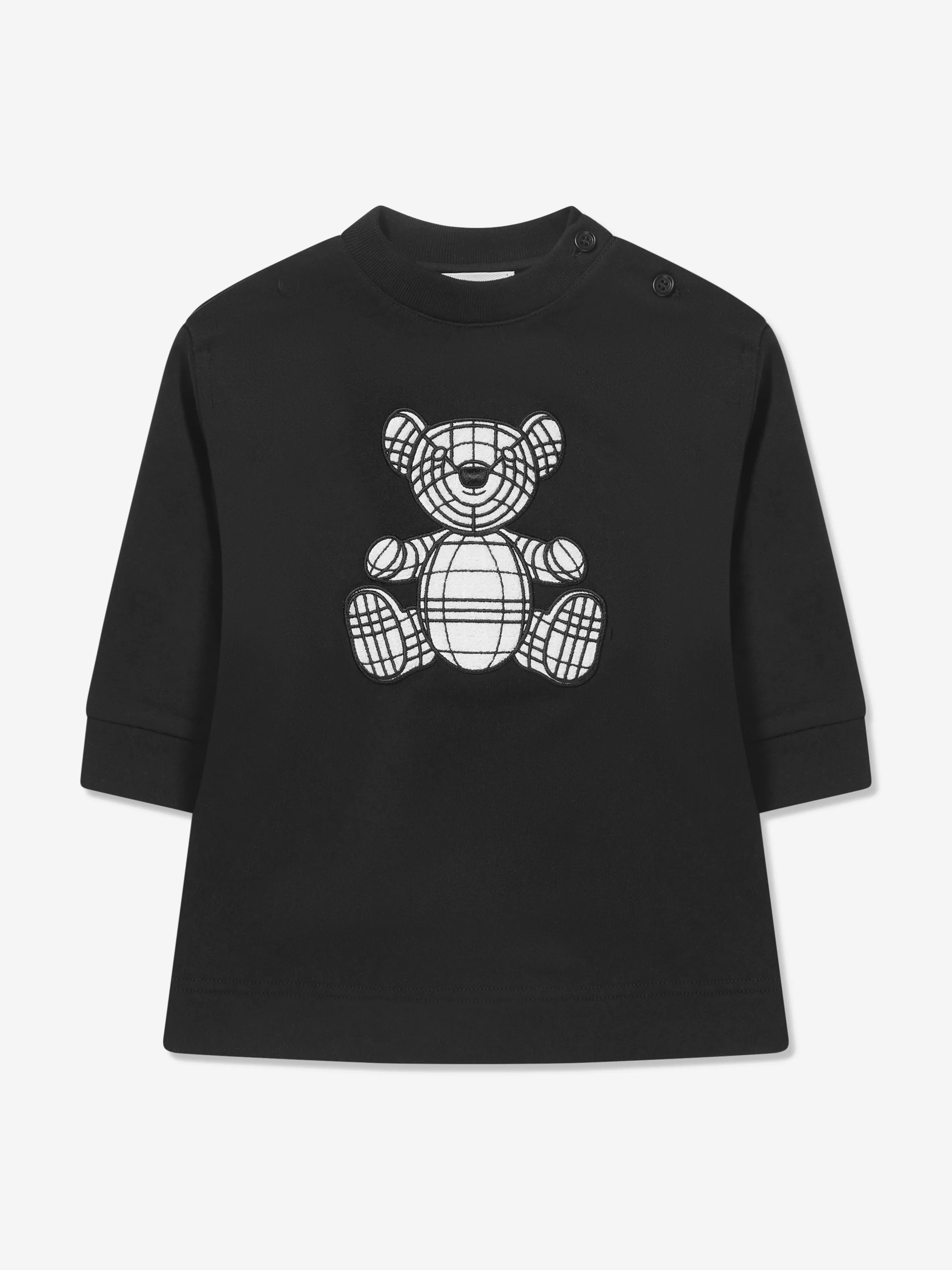 Burberry Baby Girls Long Sleeve Mini Talbot Dress In Black