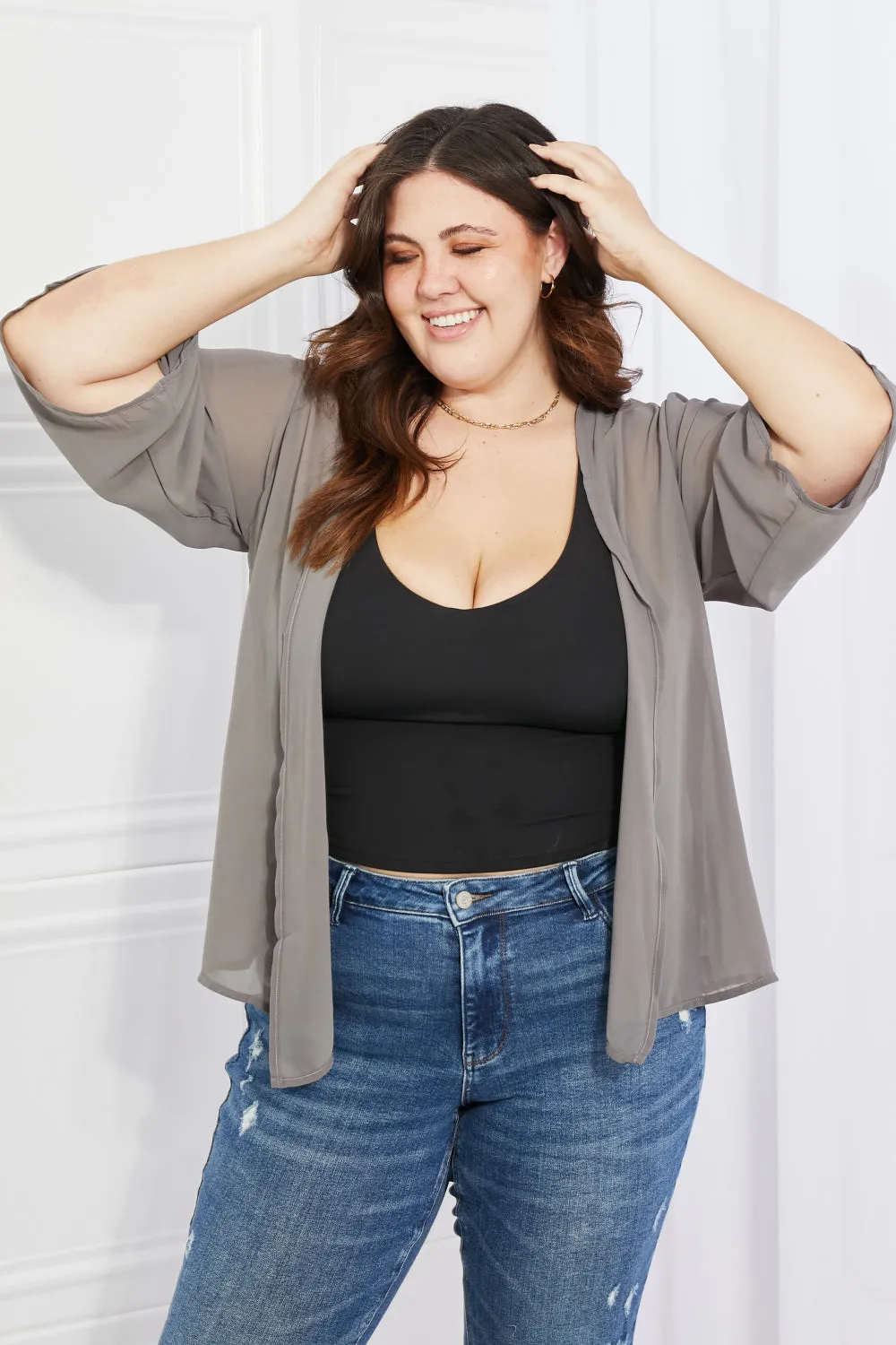 Chiffon Kimono in Grey
