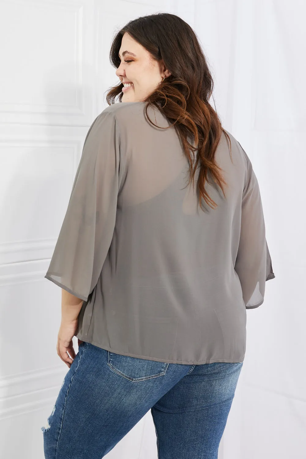Chiffon Kimono in Grey