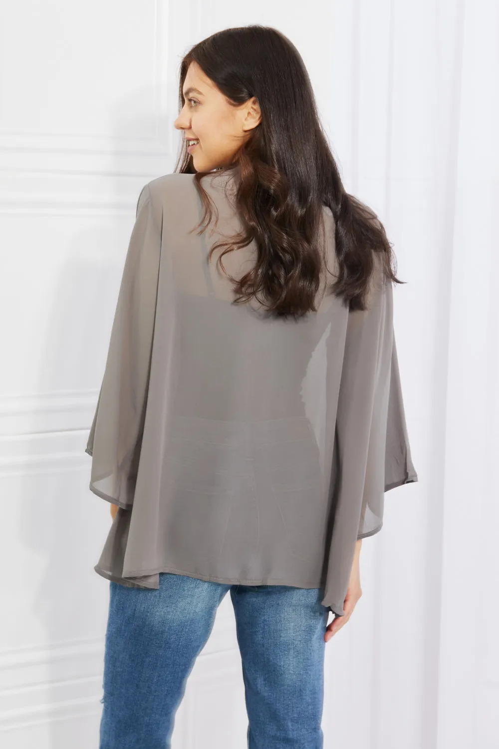Chiffon Kimono in Grey