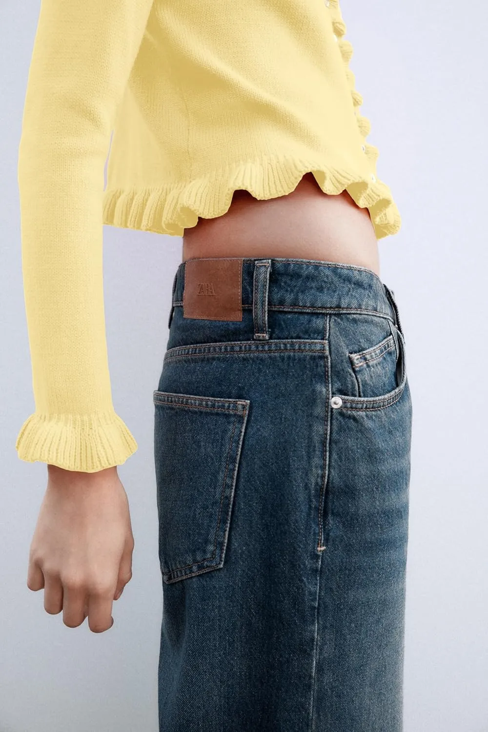 Cioatin Women Y2K Ruffle Knit Open Front Button Down Sweater Cardigan Long Sleeve Crewneck Lightweight Pullover Fall Outfits