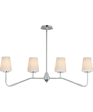 Durham 4-Light Linear Chandelier Polished Chrome