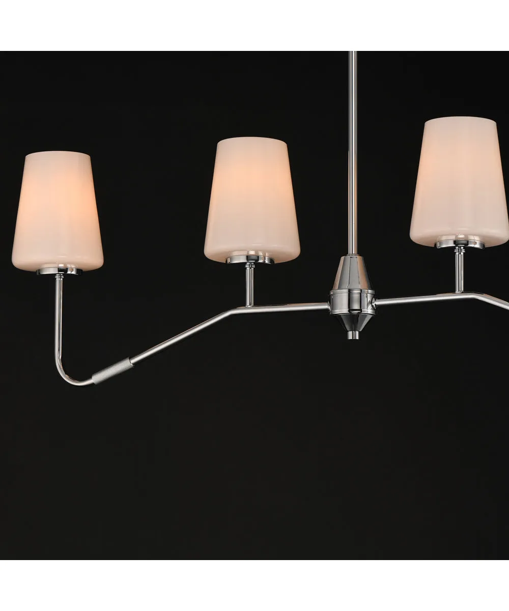 Durham 4-Light Linear Chandelier Polished Chrome