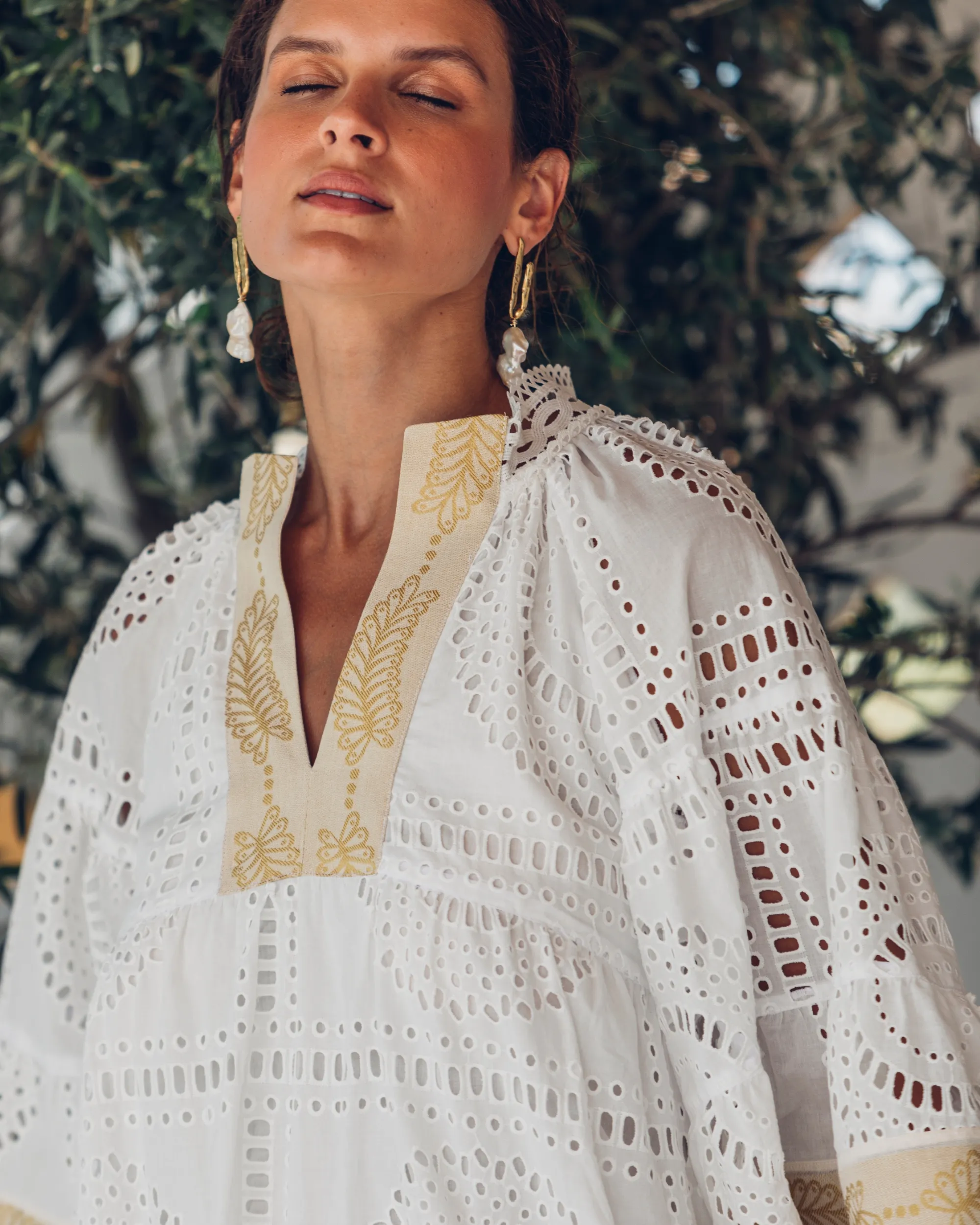 Elle Eyelet Mini Dress