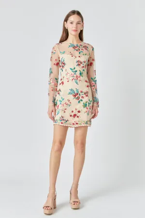 Endless Rose - Floral Embroidered Dress
