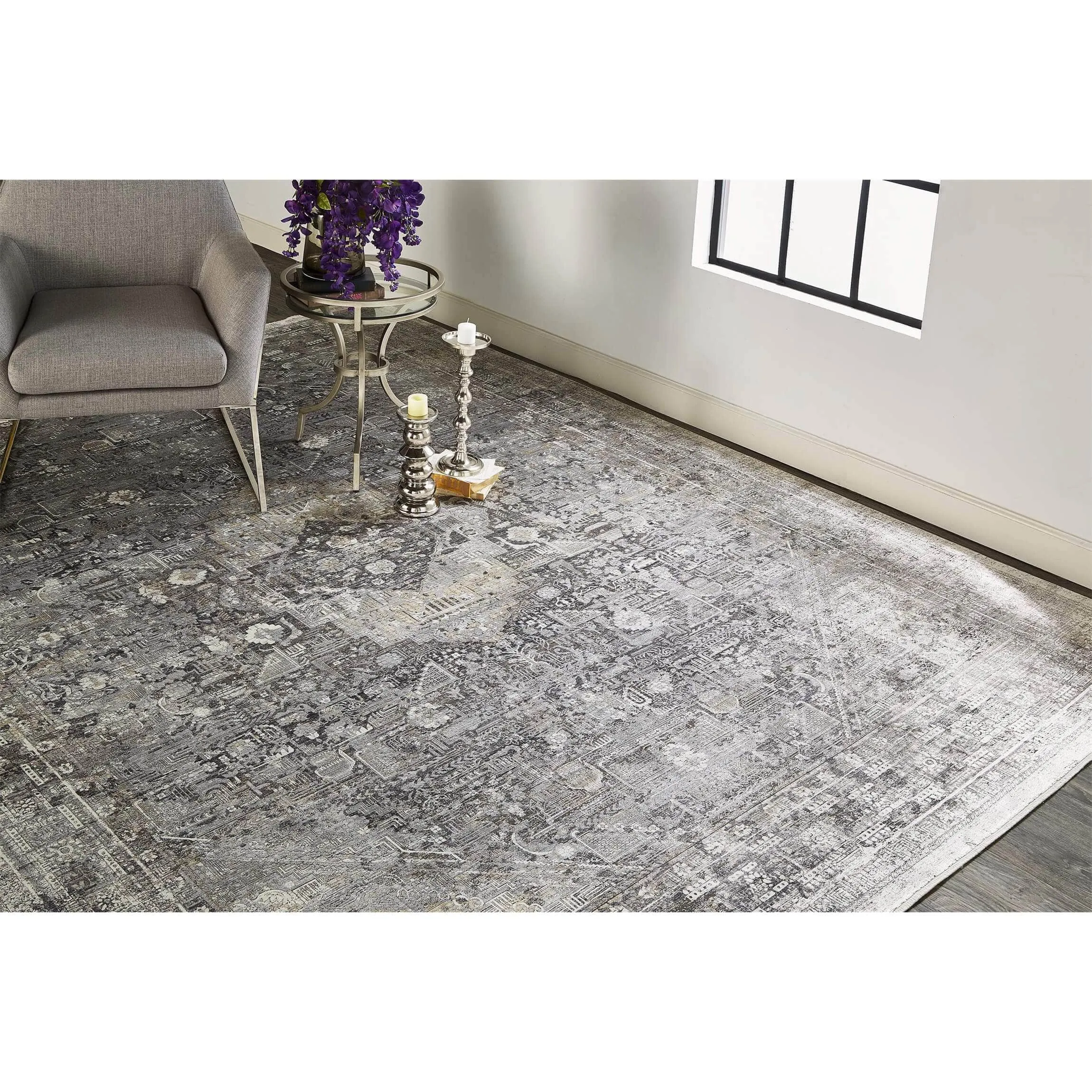 Feizy Rug Sarrant 3966F, Gray