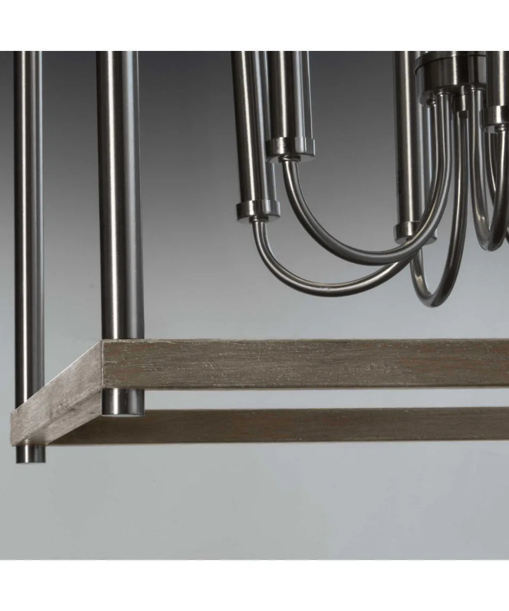 Fontayne 6-Light Farmhouse Pendant Light Brushed Nickel