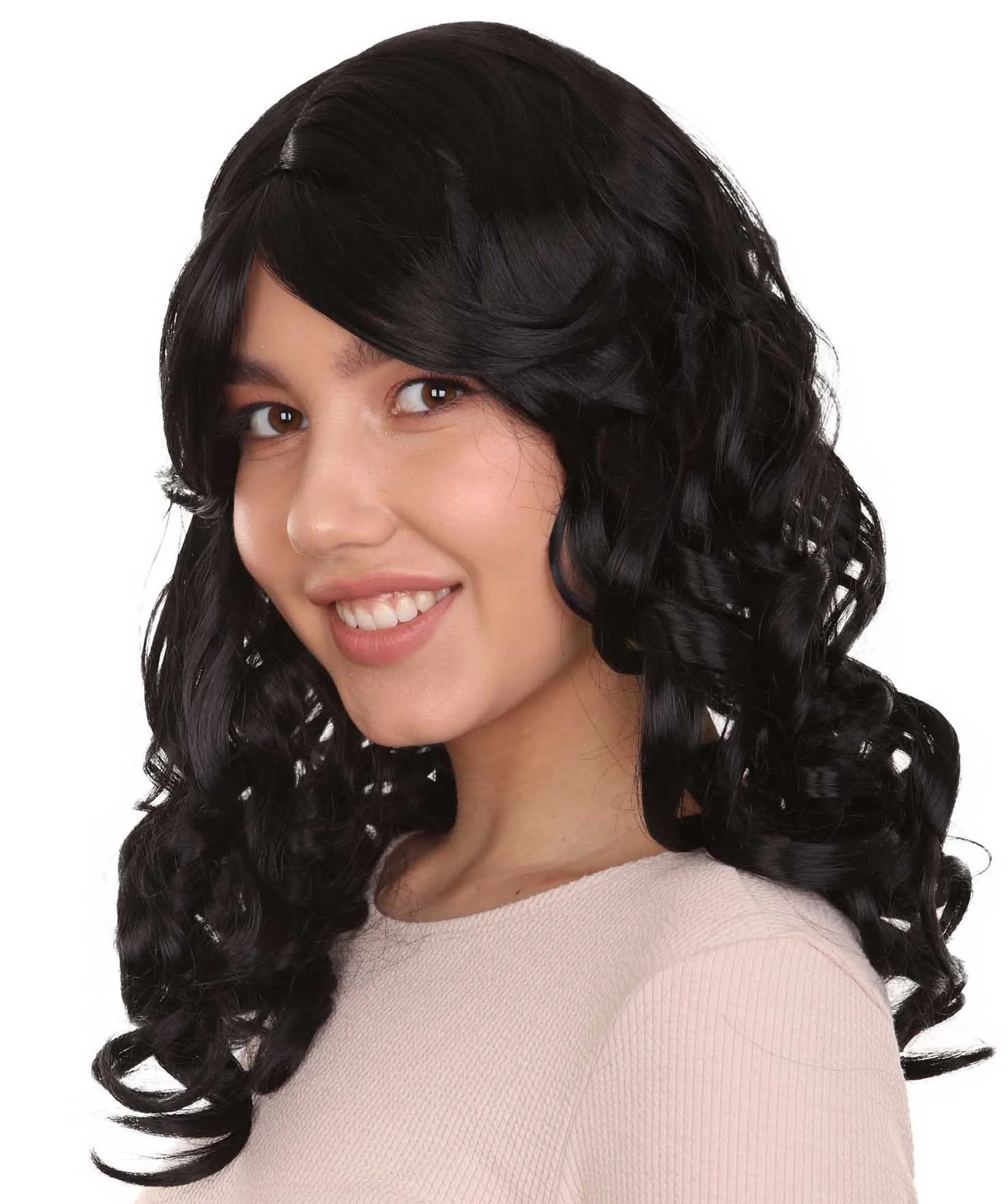 Long Black Wavy Womens Wig | Dramatical Natural Looking Wig | Premium Breathable Capless Cap