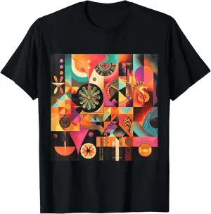 modern abstract pattern art design, Boho Abstract Geometric T-Shirt