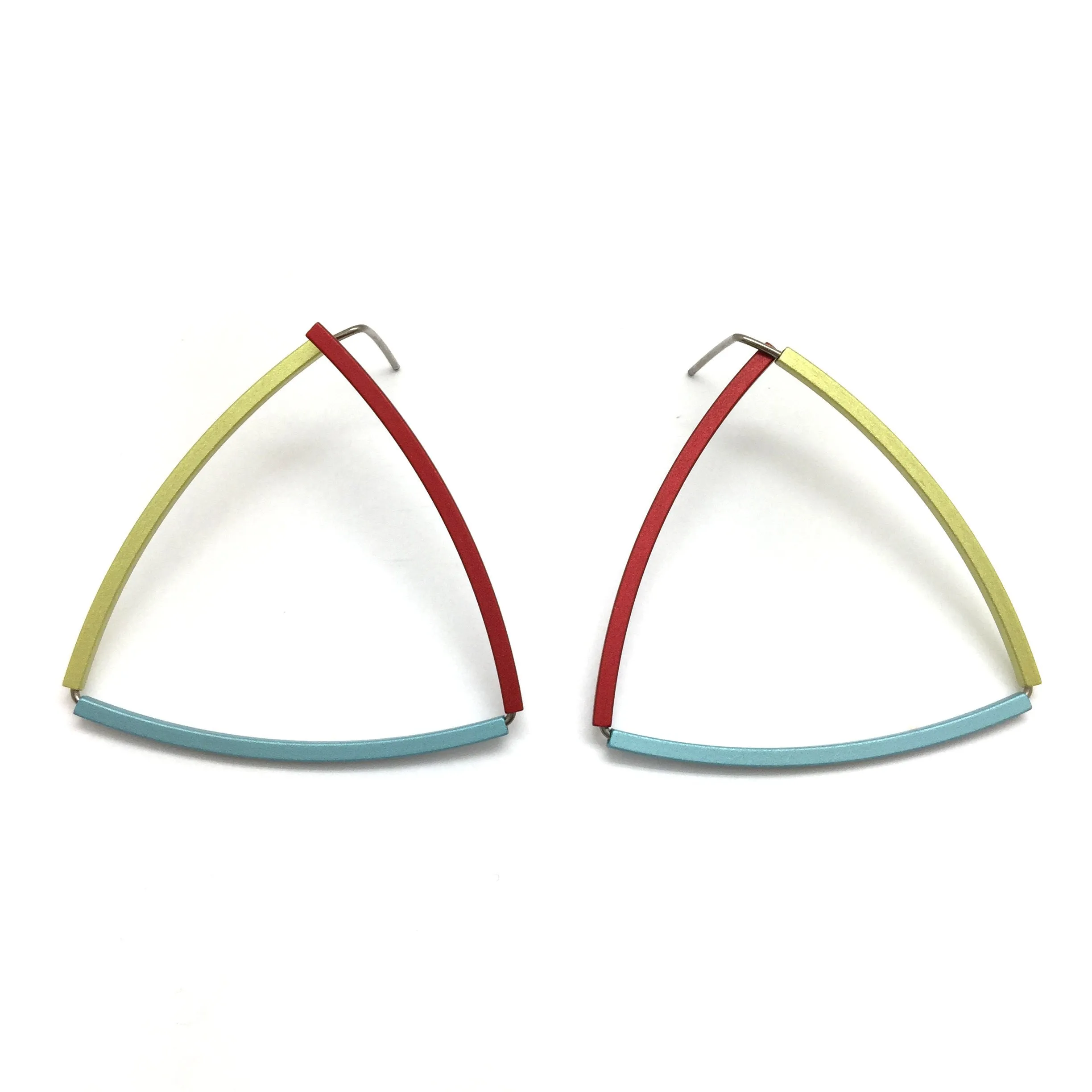 Multi-Color Triangle Bow Earrings