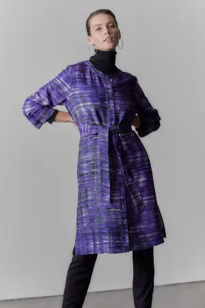 NATORI  WOMEN'S  PALOMA-PRINTED CADY BELTED DRESS