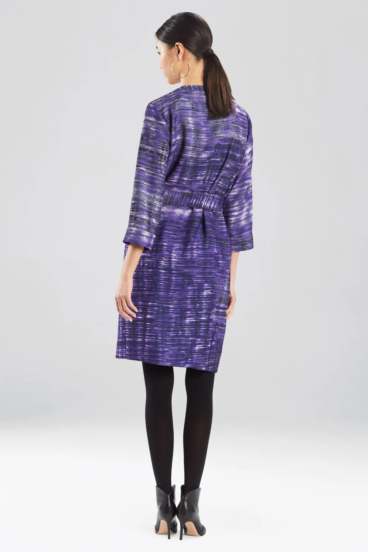 NATORI  WOMEN'S  PALOMA-PRINTED CADY BELTED DRESS