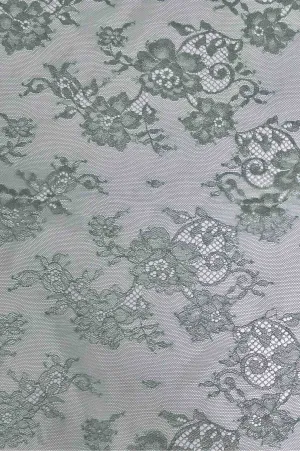Opal Blue/Silver Metallic French Plain Lace FLP-001/21 Fabric
