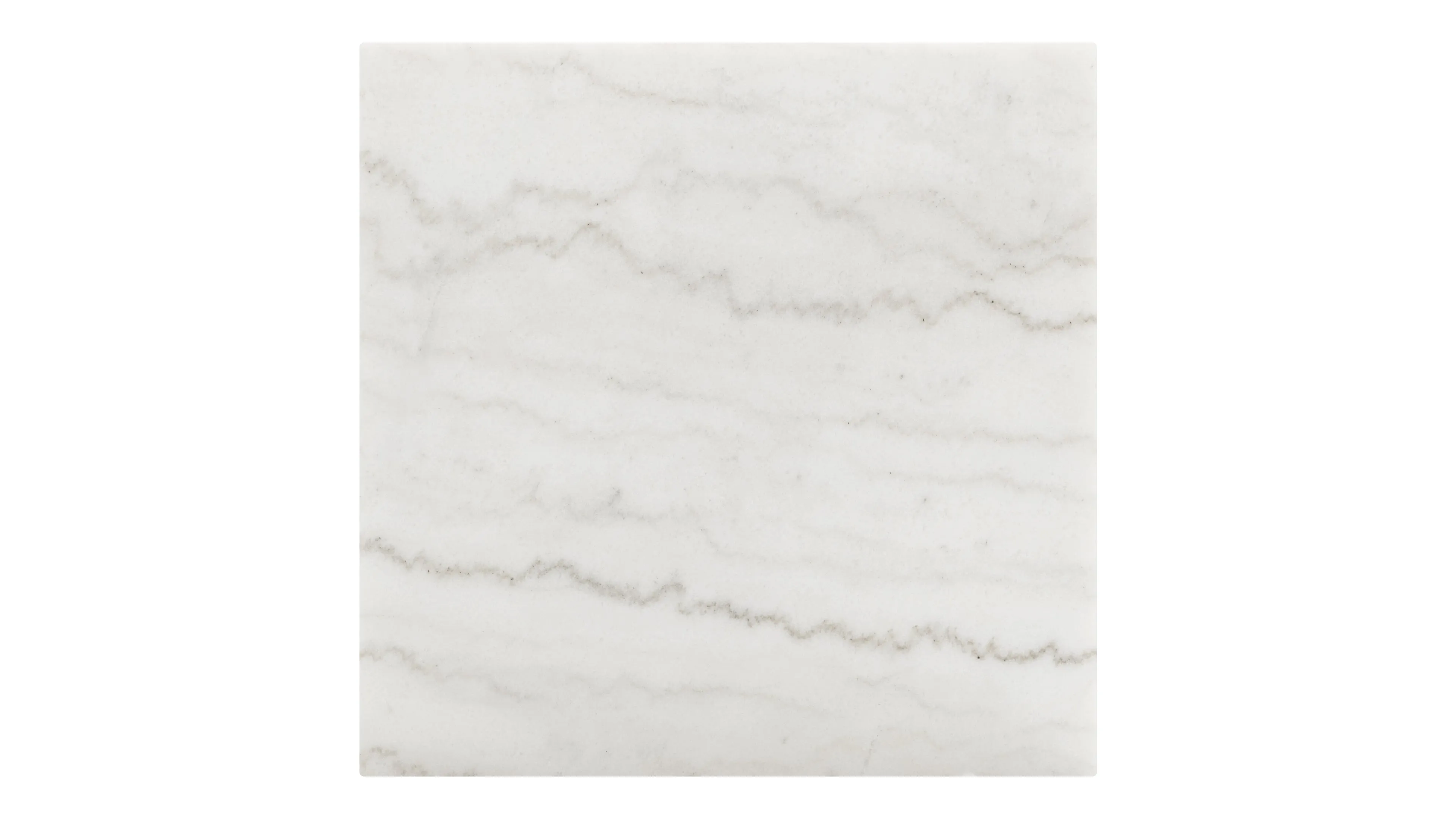 Plinth - Plinth Short Side Table, White Marble