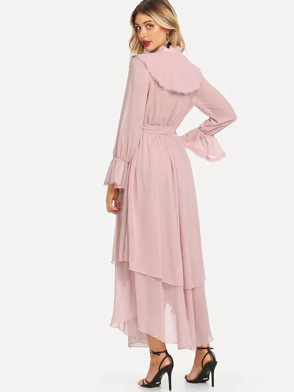 Ruffle Detail Flowy Dress