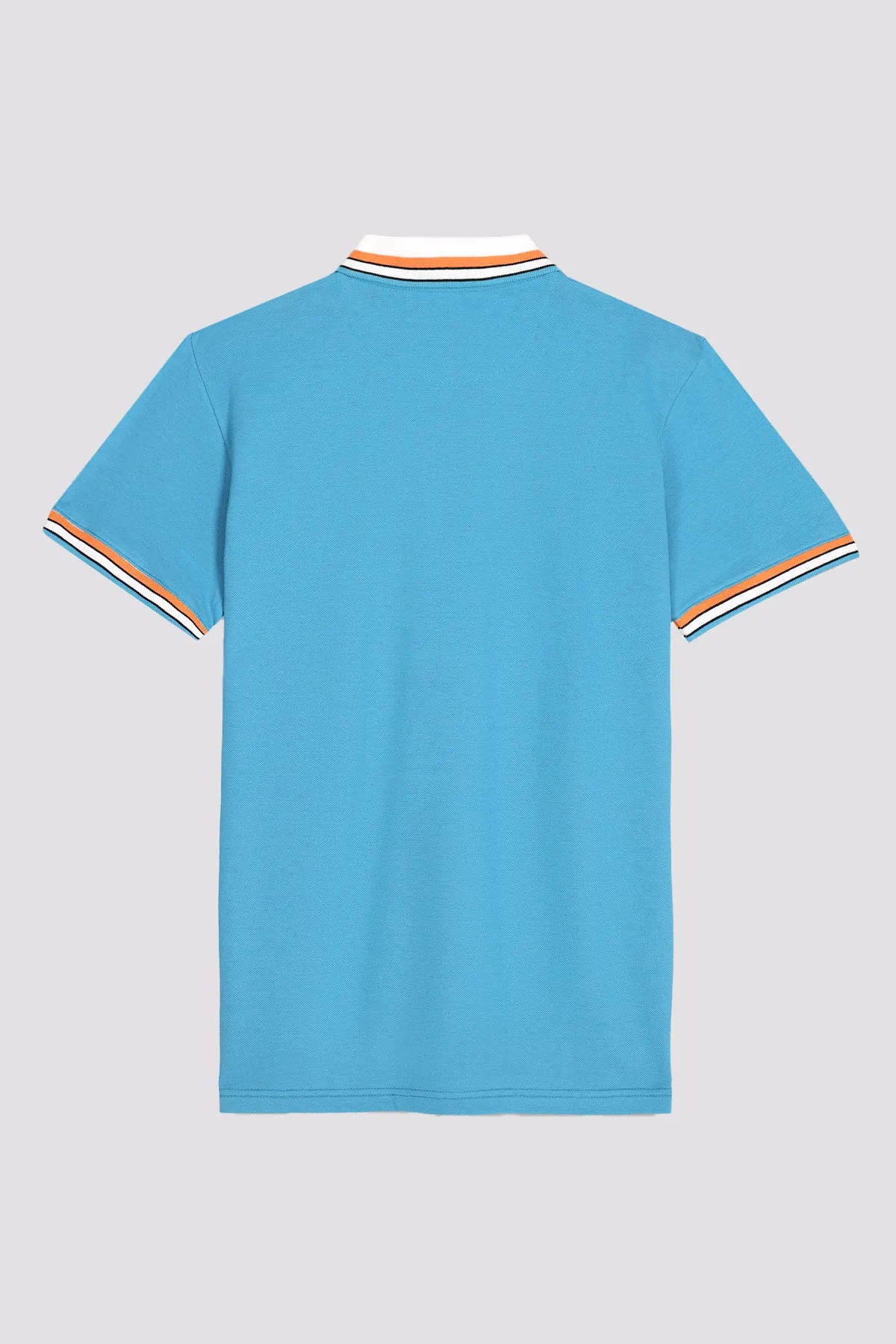 Saxony Blue Yarn Dyed Polo Shirt - A24 - MP0260R