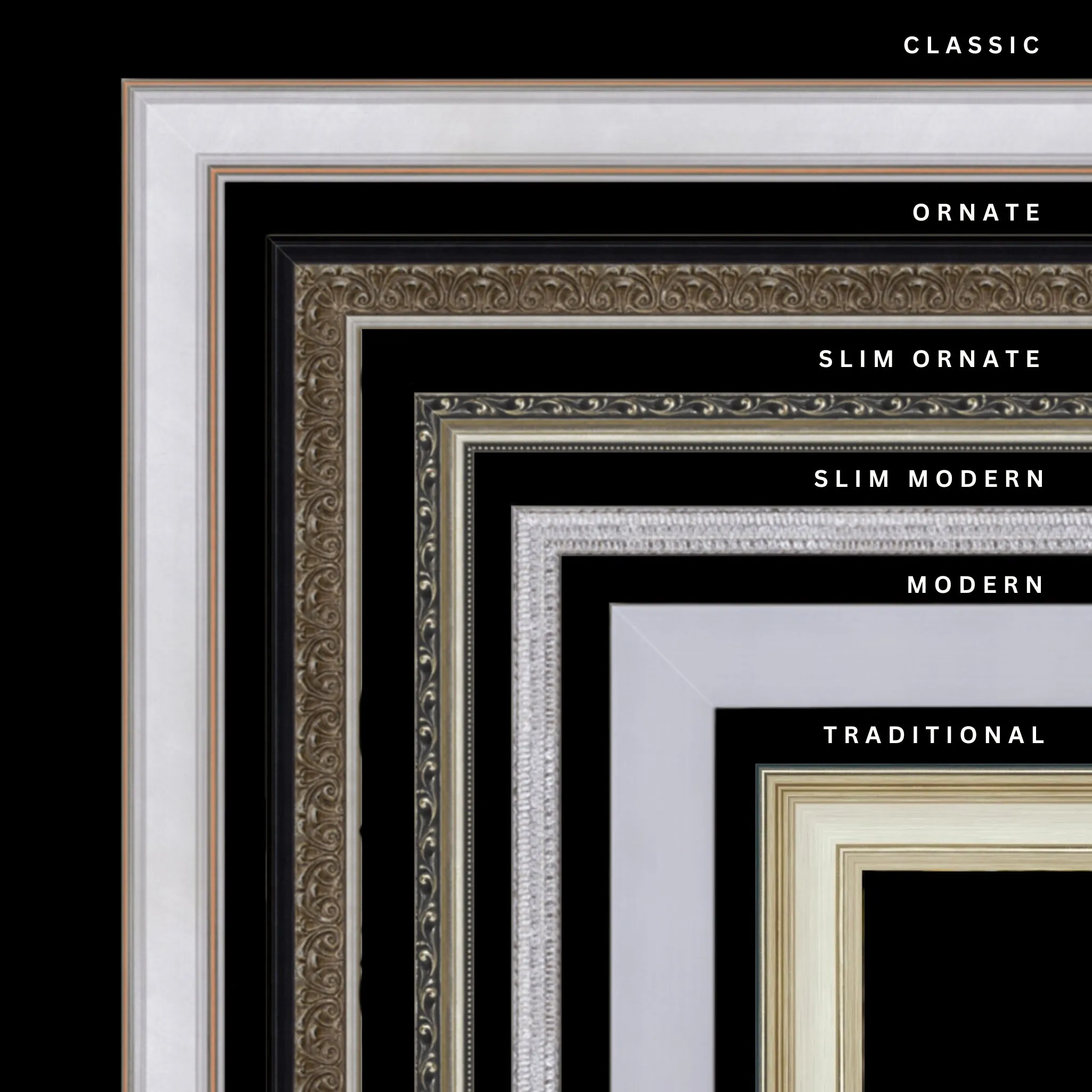 Silver 39x39 Picture Frame Ornate Traditional Classic Antique