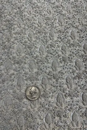 Silver Beading on Baby Blue Silver