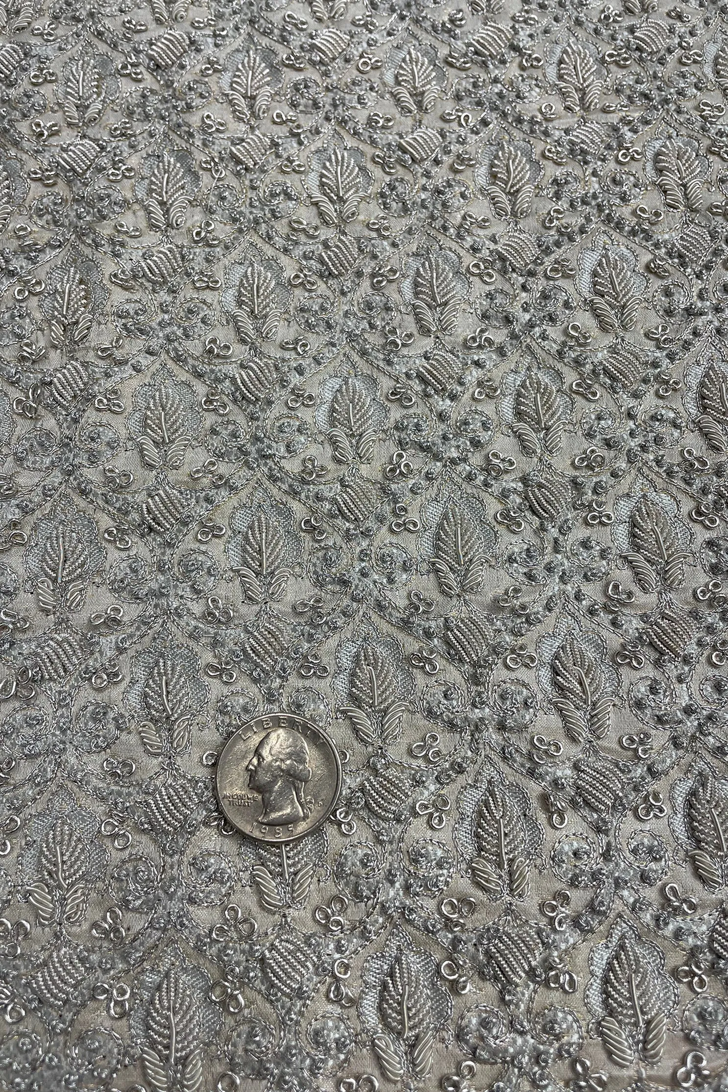 Silver Beading on Baby Blue Silver