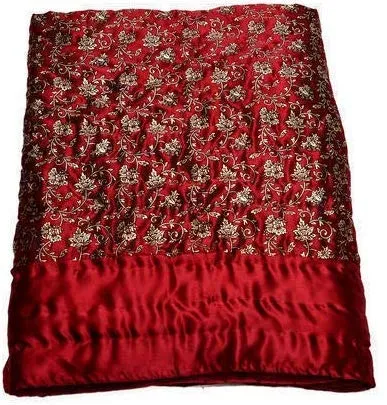 Trust & Shine Rajasthani Print Jaipuri Beautiful Floral Print in Silk Pink Jaipuri Rajai/Razai/Quilt Double/Double Bed Quilt/Comforter/AC Quilt/AC Comforter, Red